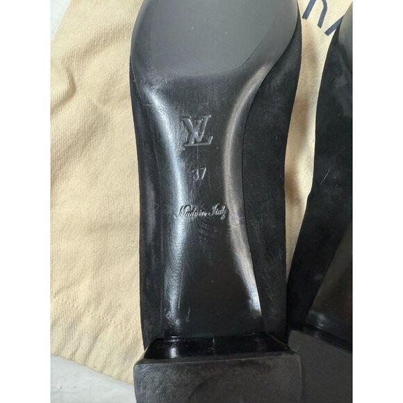 Louis Vuitton Black Suede Revival Ballet Flats Size 37 - Picture 10 of 16